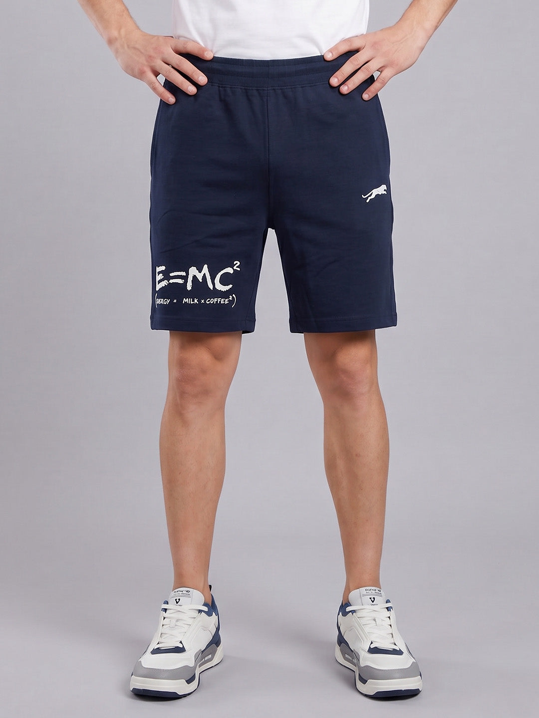 ARDEUR ZEAL IN YOU Men's Navy Regular Fit Energy Formula Typography Shorts