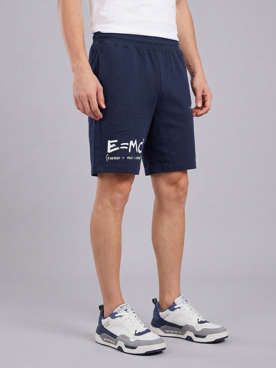ARDEUR ZEAL IN YOU Men's Navy Regular Fit Energy Formula Typography Shorts