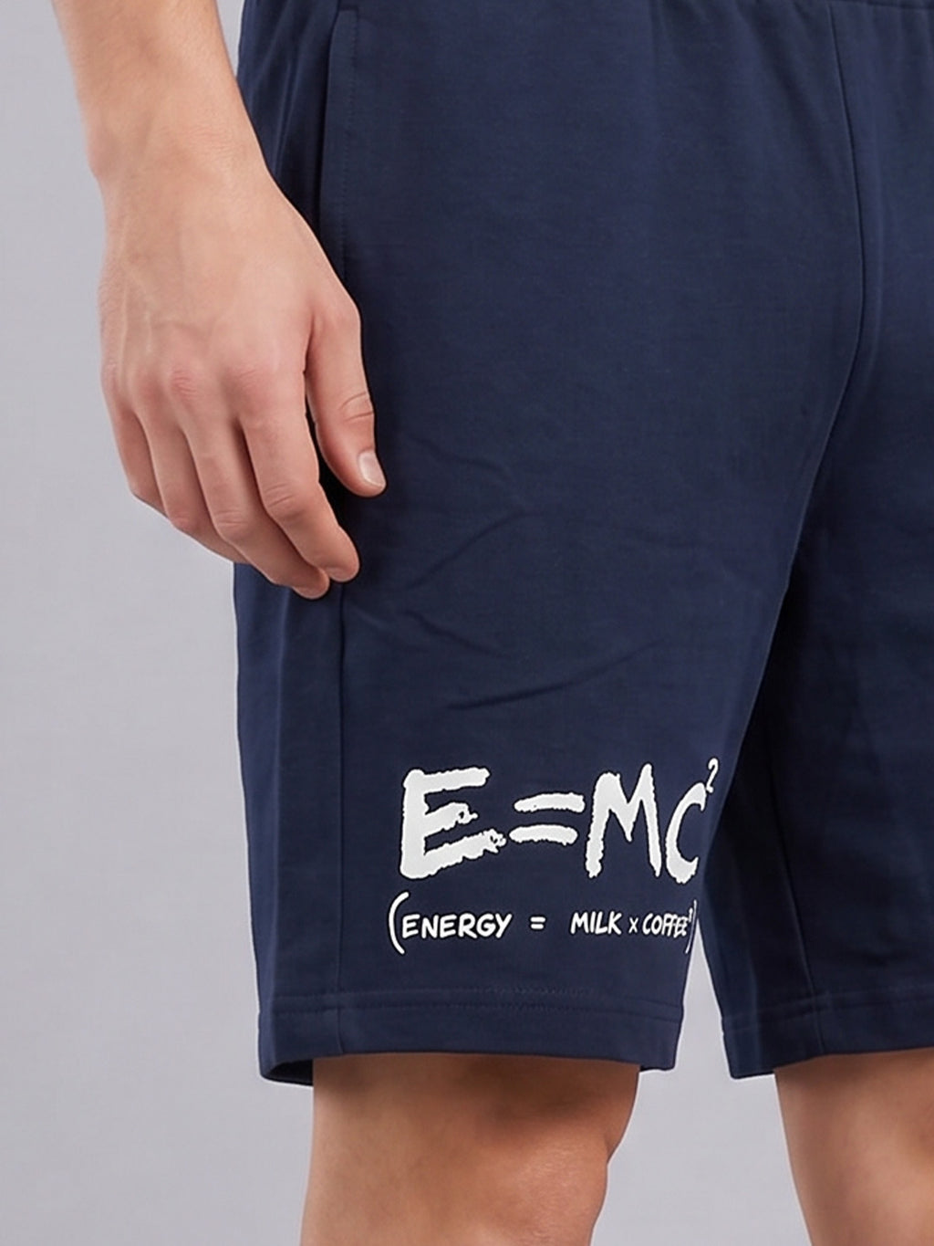ARDEUR ZEAL IN YOU Men's Navy Regular Fit Energy Formula Typography Shorts