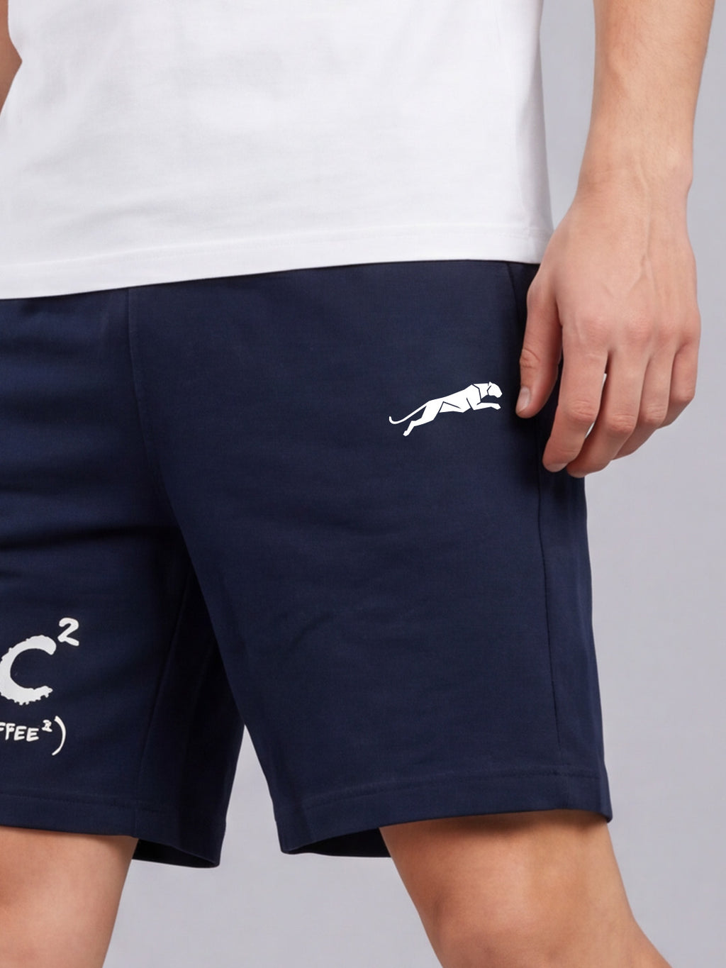 ARDEUR ZEAL IN YOU Men's Navy Regular Fit Energy Formula Typography Shorts