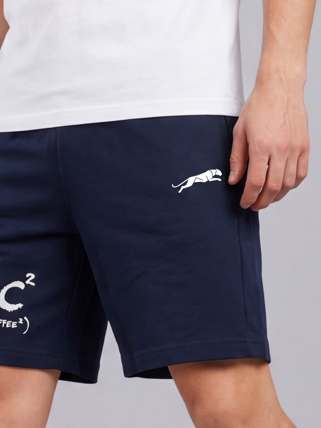 ARDEUR ZEAL IN YOU Men's Navy Regular Fit Energy Formula Typography Shorts