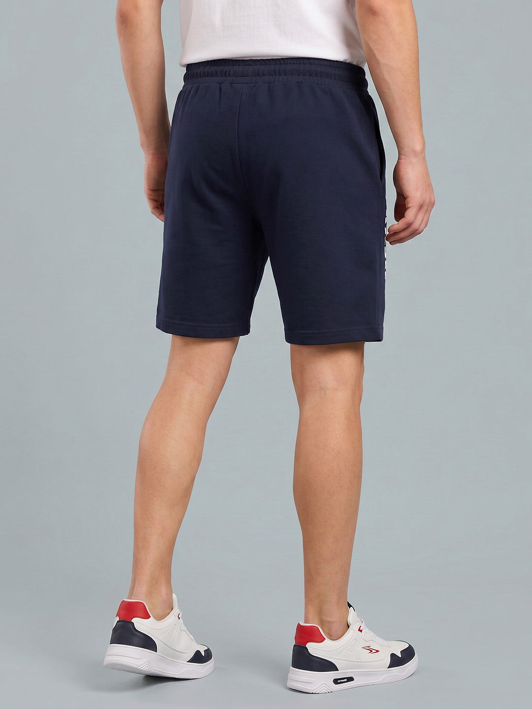 ARDEUR ZEAL IN YOU Men's Navy Regular Fit Push Yourself Dumbbell Typography Shorts