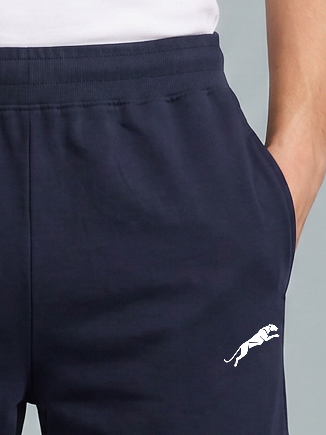 ARDEUR ZEAL IN YOU Men's Navy Regular Fit Push Yourself Dumbbell Typography Shorts