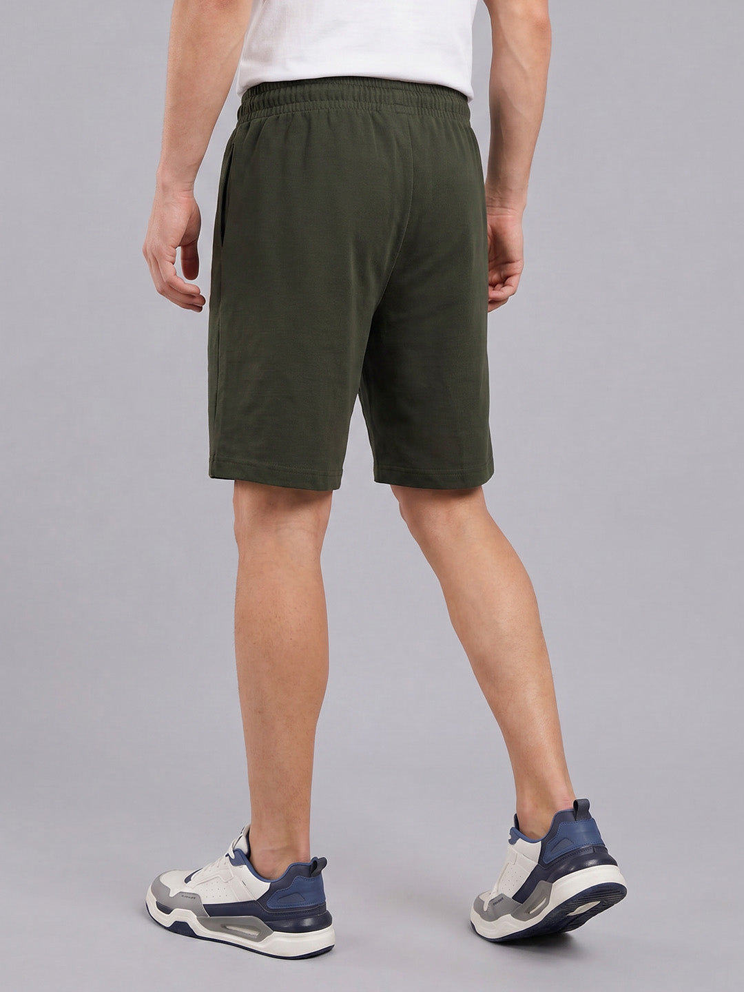 ARDEUR ZEAL IN YOU Men's Olive Regular Fit Push Yourself Dumbbell Typography Shorts