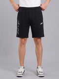ARDEUR ZEAL IN YOU Men's Black Regular Fit Cursive Branding Typography Shorts