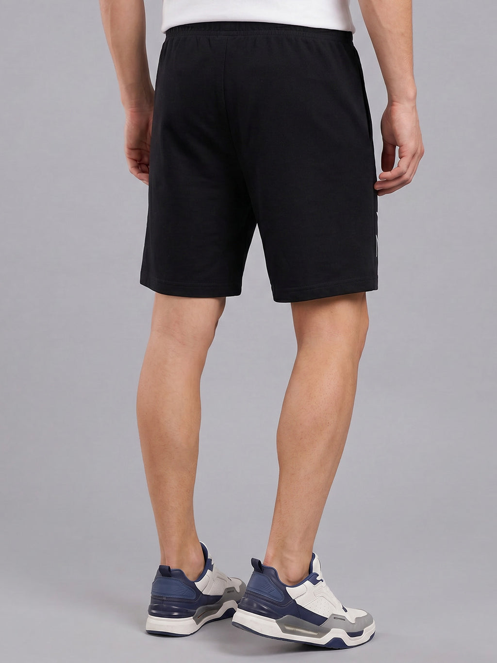 ARDEUR ZEAL IN YOU Men's Black Regular Fit Cursive Branding Typography Shorts