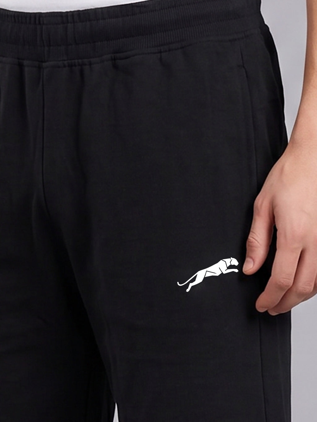 ARDEUR ZEAL IN YOU Men's Black Regular Fit Cursive Branding Typography Shorts