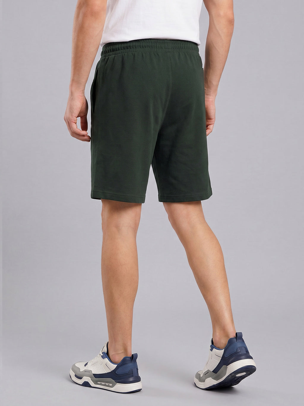 ARDEUR ZEAL IN YOU Men's Olive Regular Fit Cursive Branding Typography Shorts