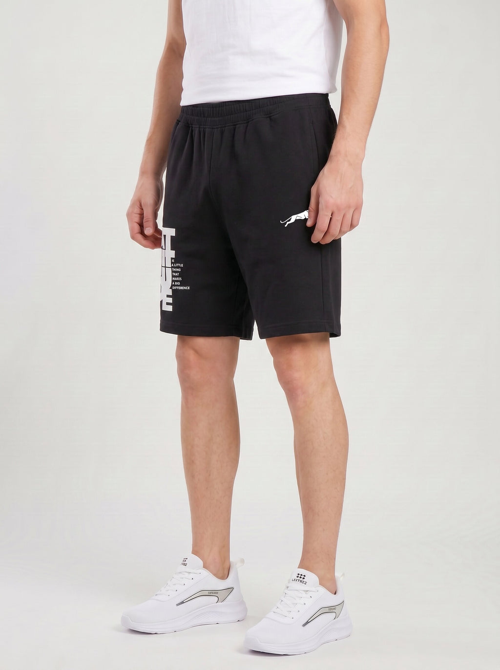 ARDEUR ZEAL IN YOU Men's Black Regular Fit Attitude Typography Shorts