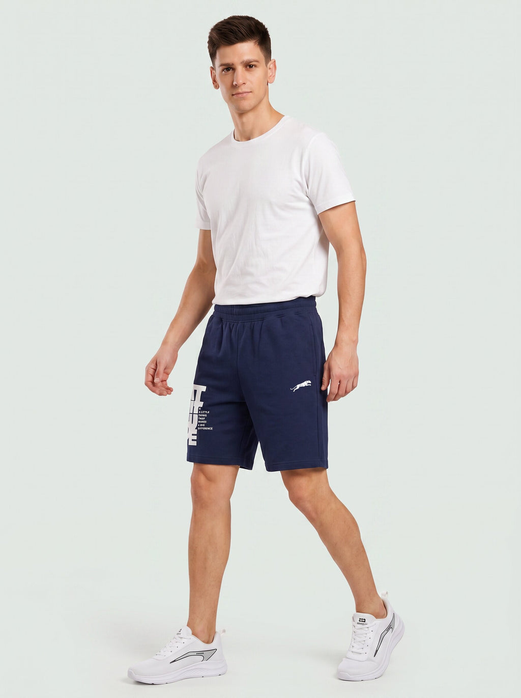 ARDEUR ZEAL IN YOU Men's Navy Regular Fit Attitude Typography Shorts