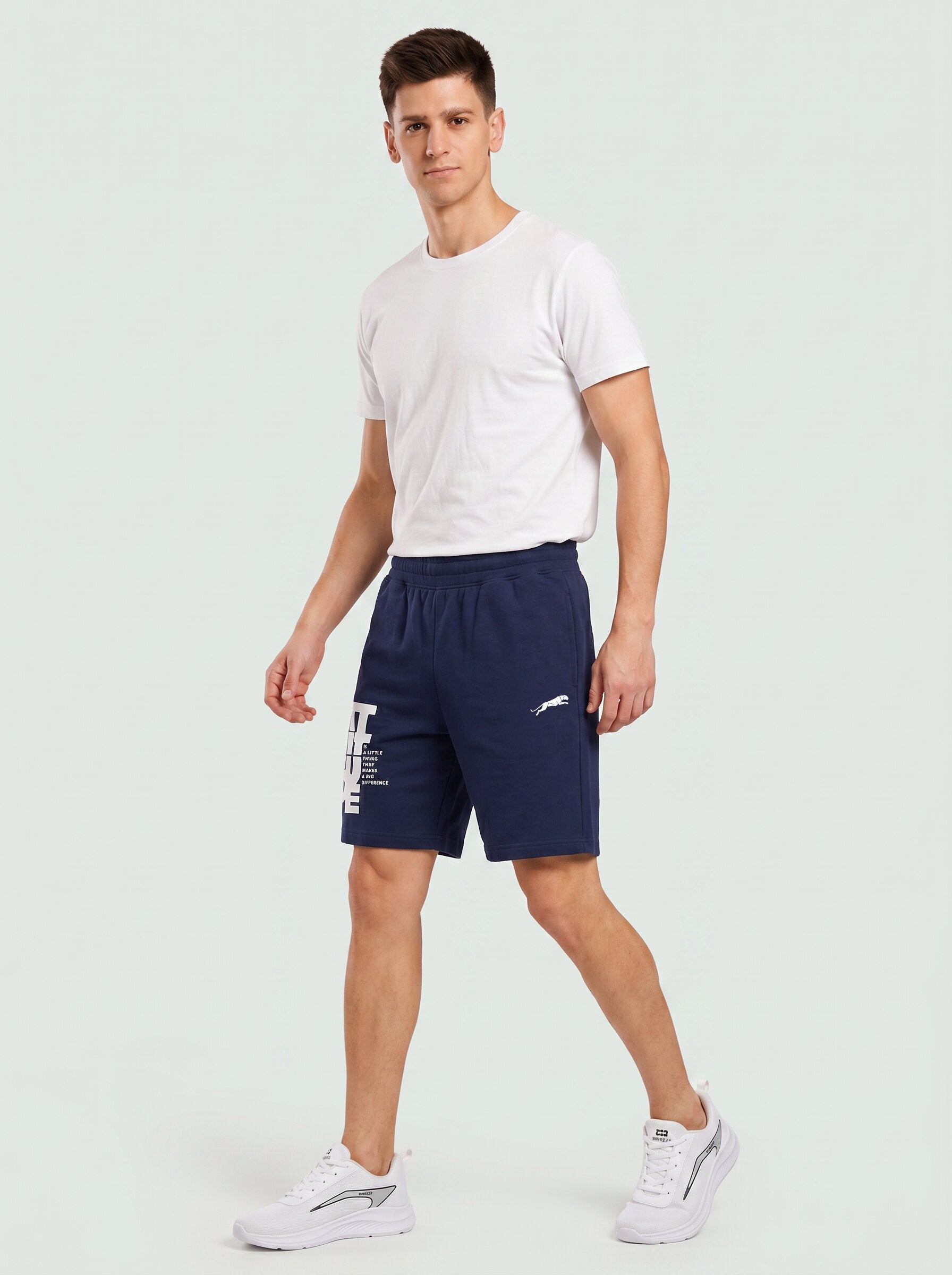 ARDEUR ZEAL IN YOU Men's Navy Regular Fit Attitude Typography Shorts