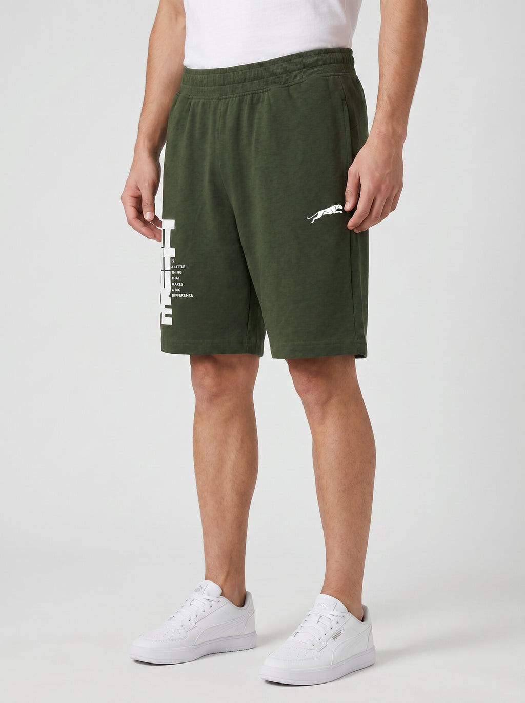 ARDEUR ZEAL IN YOU Men's Olive Regular Fit Attitude Typography Shorts