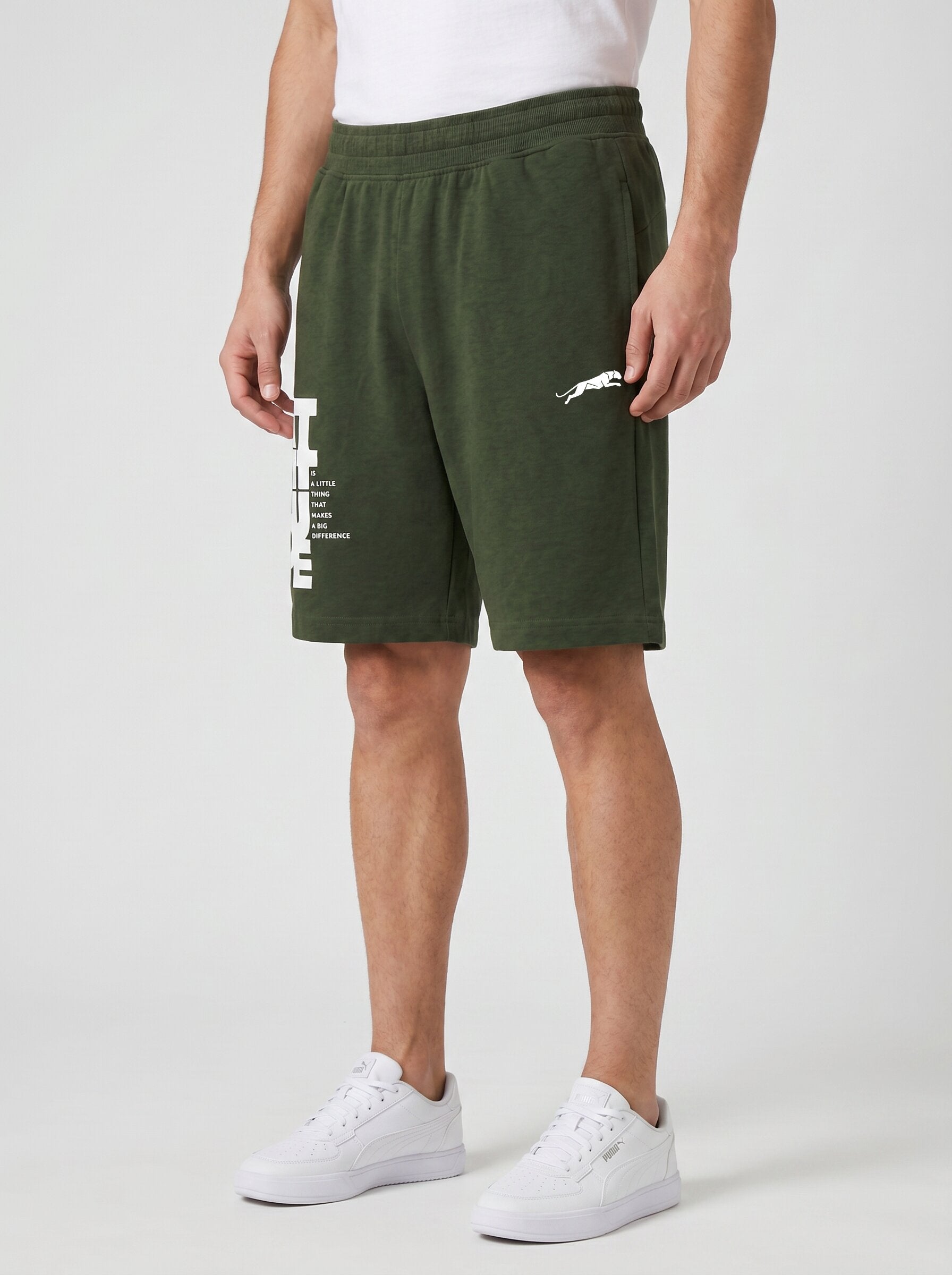 ARDEUR ZEAL IN YOU Men's Olive Regular Fit Attitude Typography Shorts