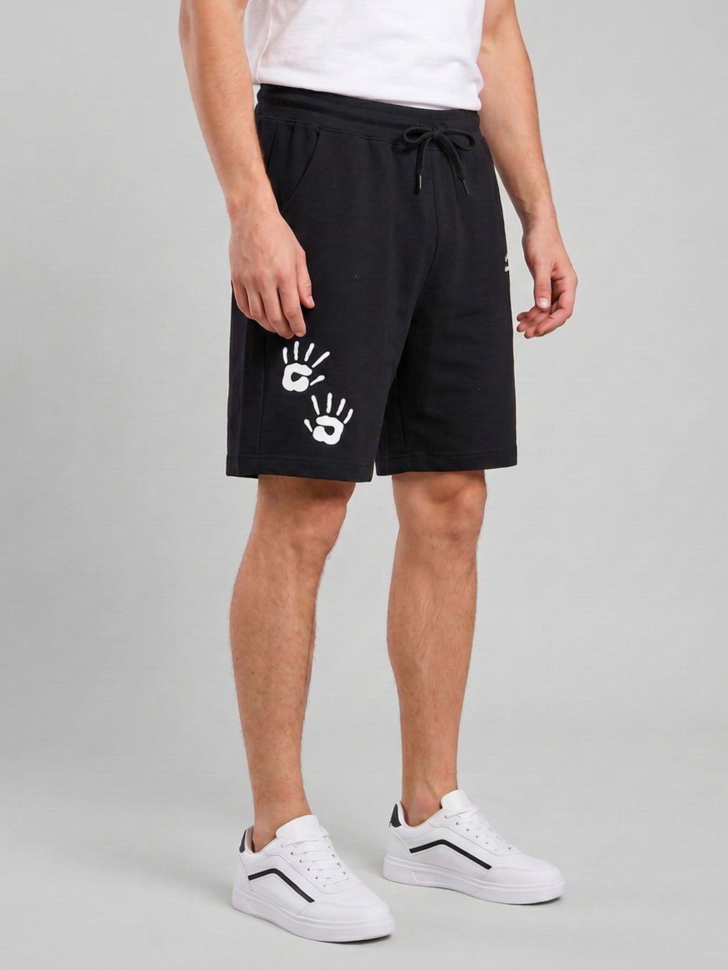 ARDEUR ZEAL IN YOU Men's Black Relaxed Fit Shorts