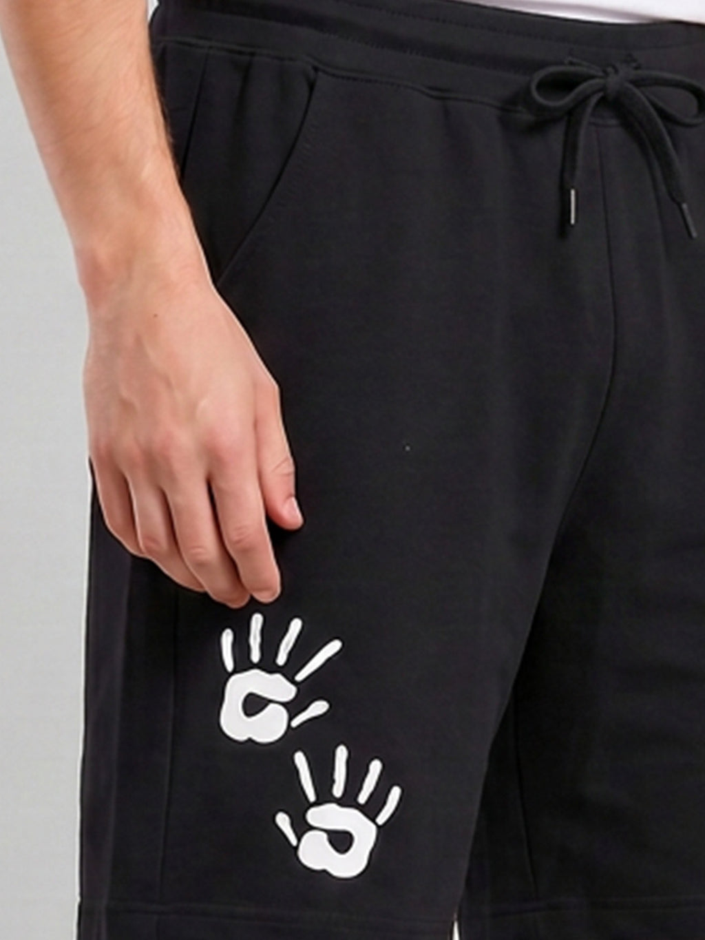 ARDEUR ZEAL IN YOU Men's Black Relaxed Fit Shorts