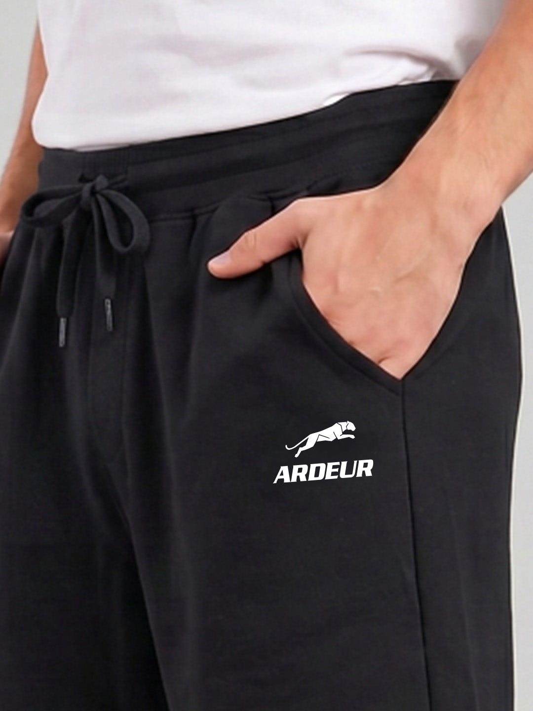 ARDEUR ZEAL IN YOU Men's Black Relaxed Fit Shorts