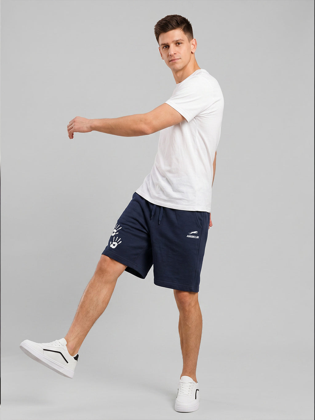 ARDEUR ZEAL IN YOU Men's Navy Relaxed Fit Shorts