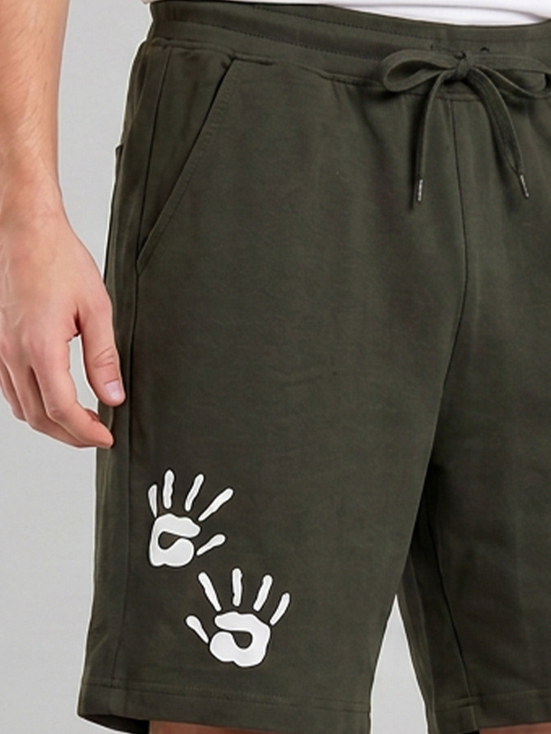 ARDEUR ZEAL IN YOU Men's Olive Relaxed Fit Shorts