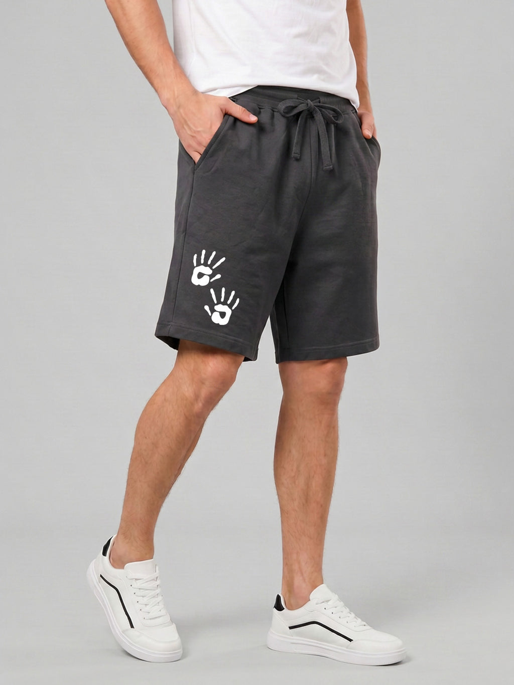 ARDEUR ZEAL IN YOU Men's Steel Grey Relaxed Fit Shorts