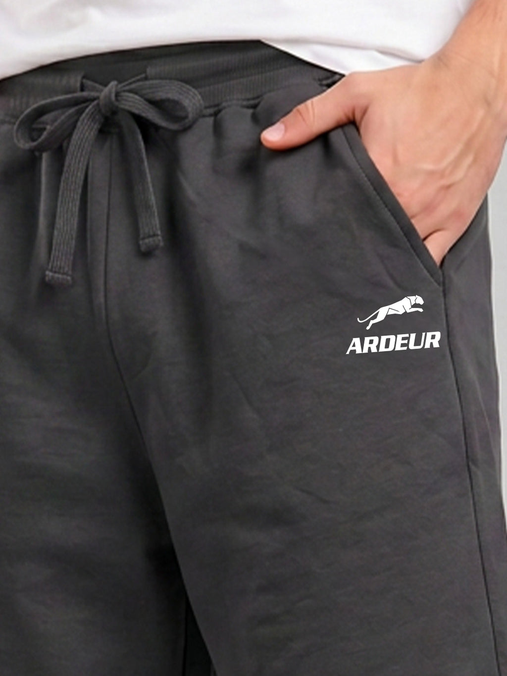 ARDEUR ZEAL IN YOU Men's Steel Grey Relaxed Fit Shorts