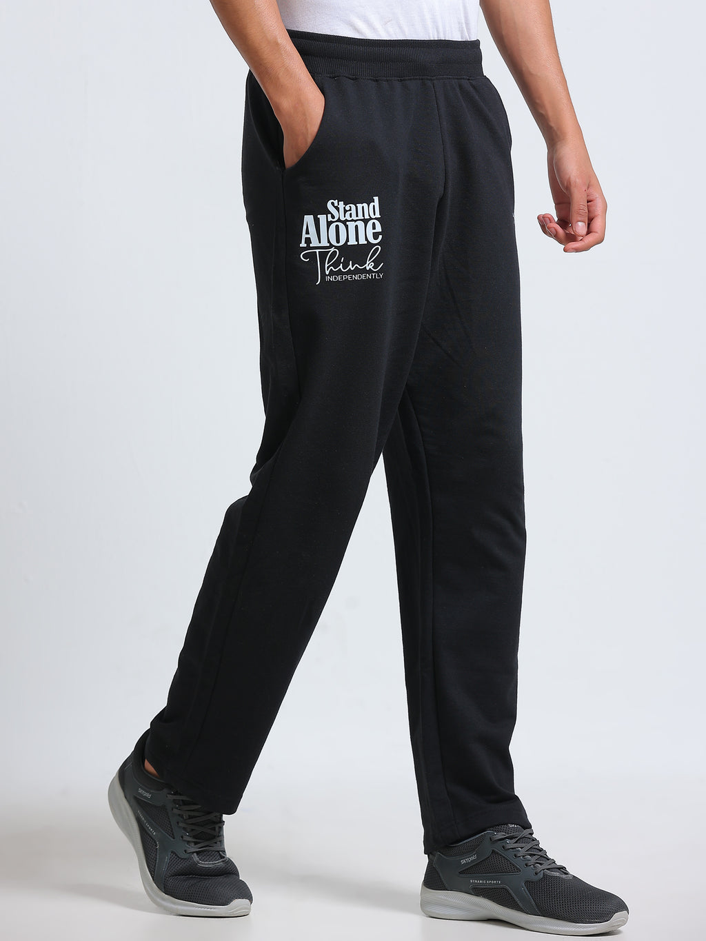 ARDEUR ZEAL IN YOU Men's Regular Fit Cotton Blend Track Pants - Black