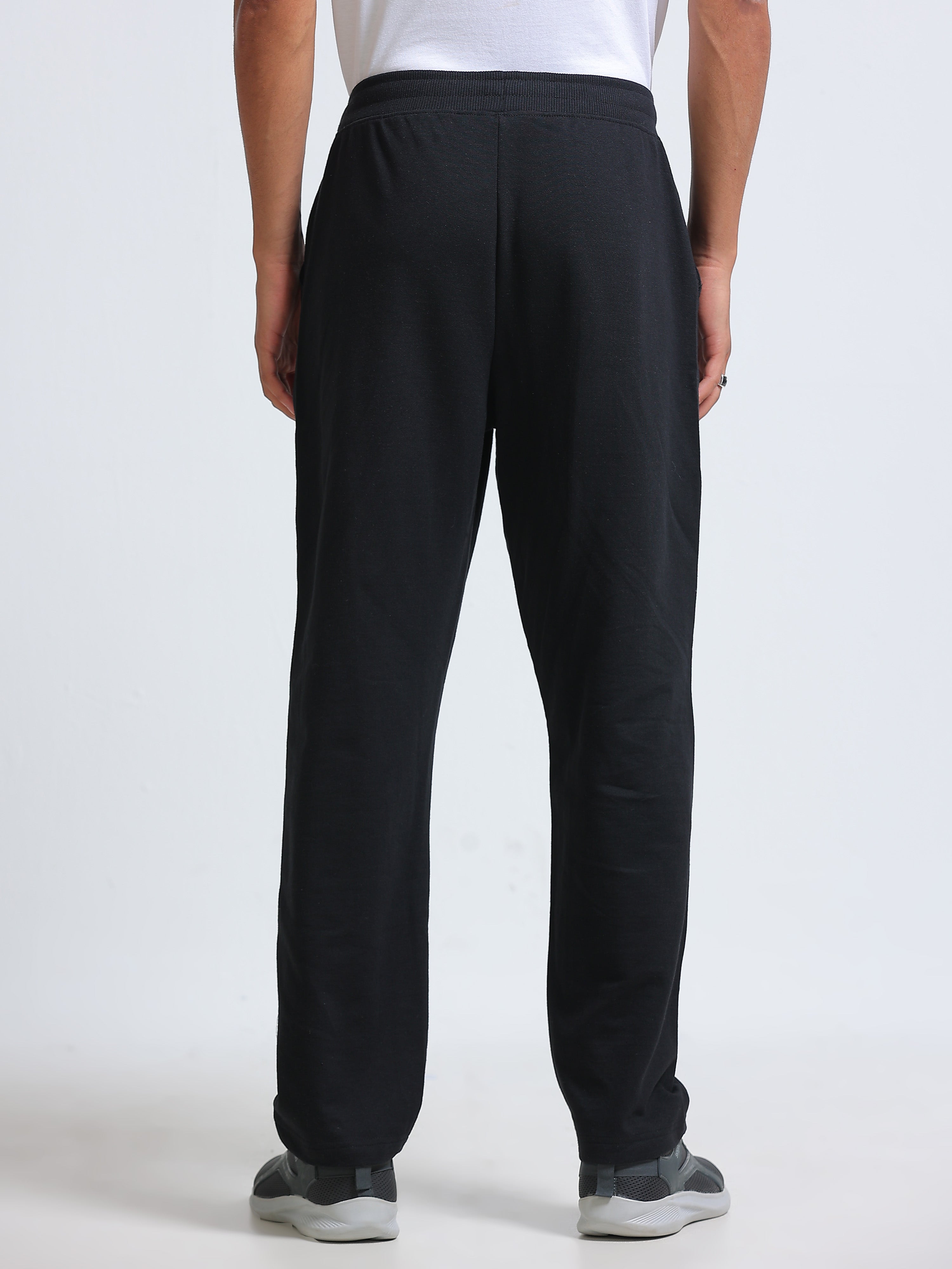 ARDEUR ZEAL IN YOU Men's Regular Fit Cotton Blend Track Pants - Black