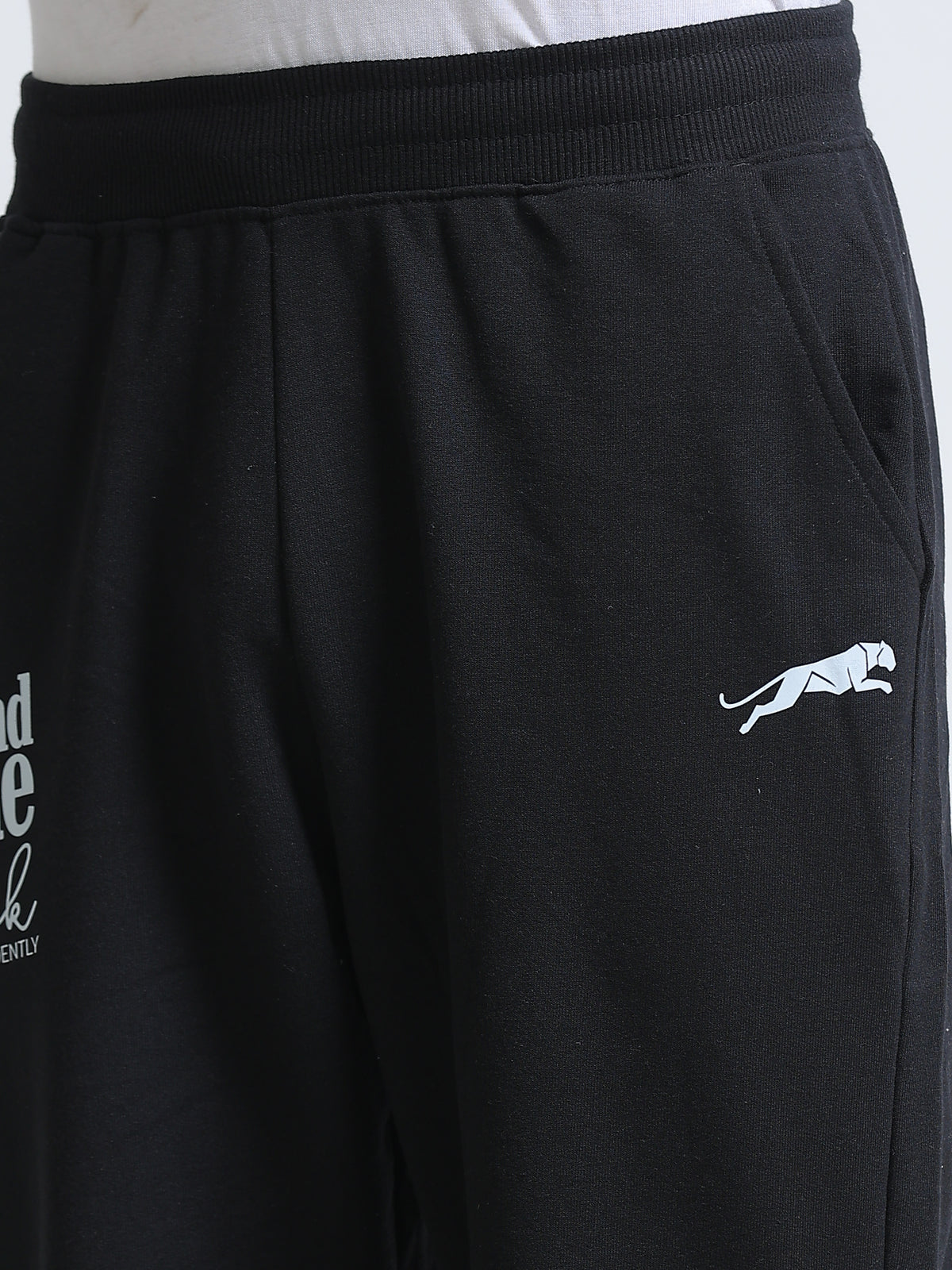 ARDEUR ZEAL IN YOU Men's Regular Fit Cotton Blend Track Pants - Black