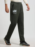 ARDEUR ZEAL IN YOU Men's Regular Fit Cotton Blend Track Pants - Olive