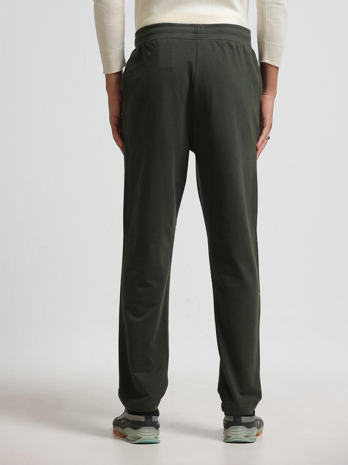 ARDEUR ZEAL IN YOU Men's Regular Fit Cotton Blend Track Pants - Olive