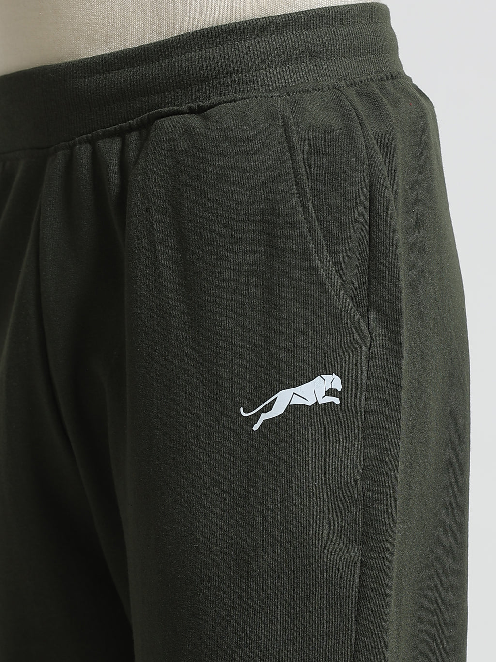 ARDEUR ZEAL IN YOU Men's Regular Fit Cotton Blend Track Pants - Olive