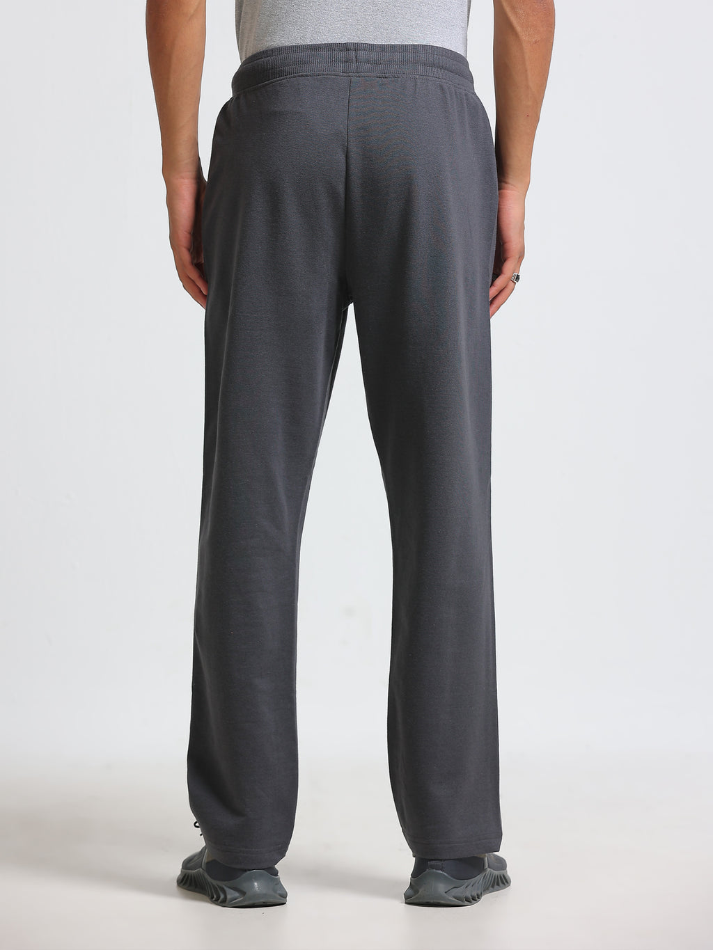 ARDEUR ZEAL IN YOU Men's Regular Fit Cotton Blend Track Pants - Steel Grey