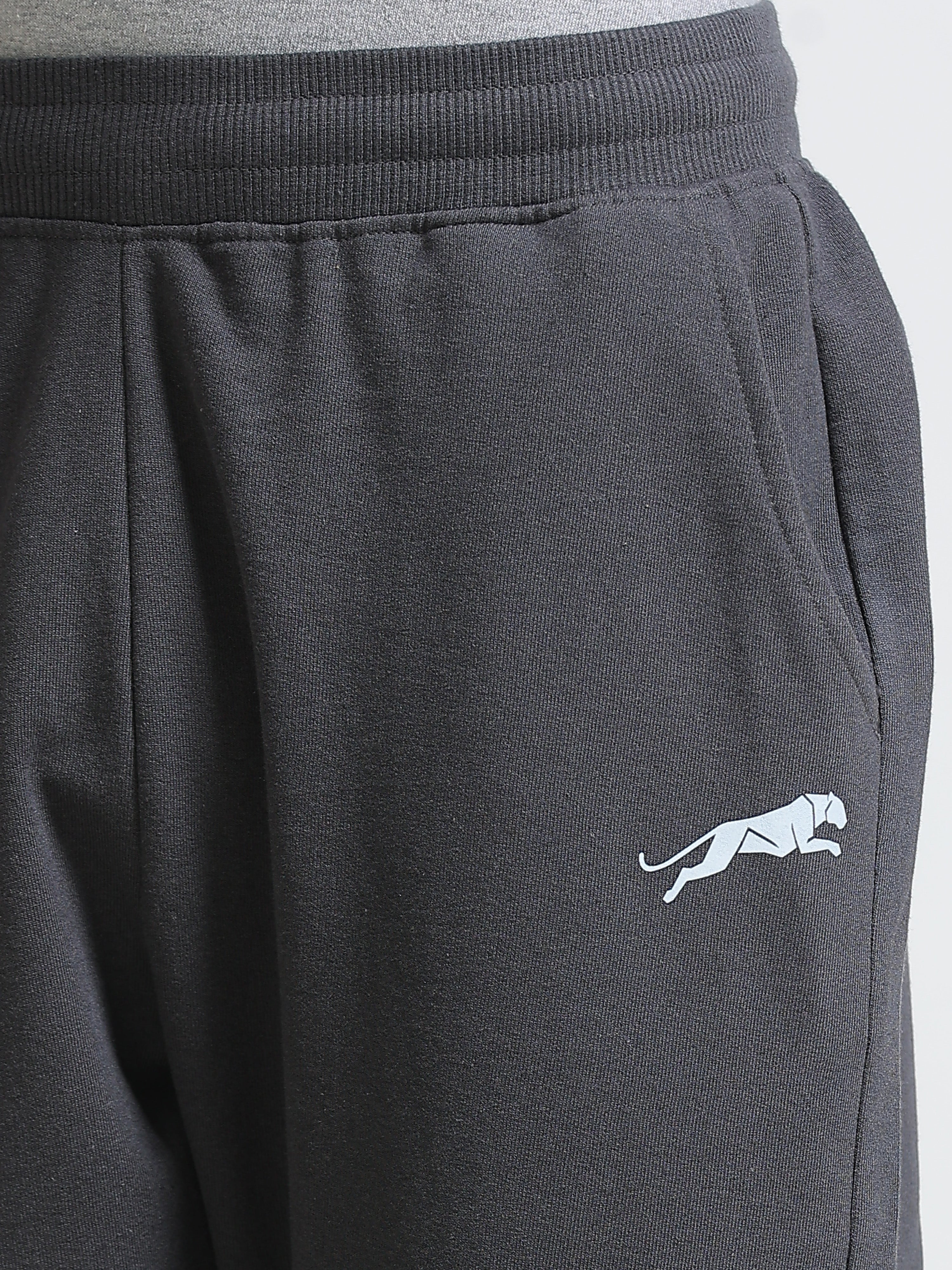 ARDEUR ZEAL IN YOU Men's Regular Fit Cotton Blend Track Pants - Steel Grey