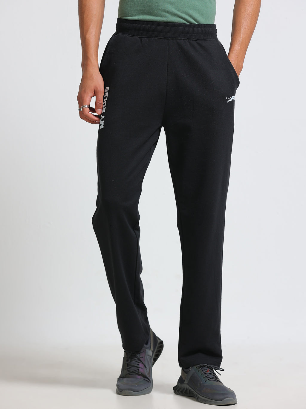 ARDEUR ZEAL IN YOU Men's Cotton Blend Track Pants - Black