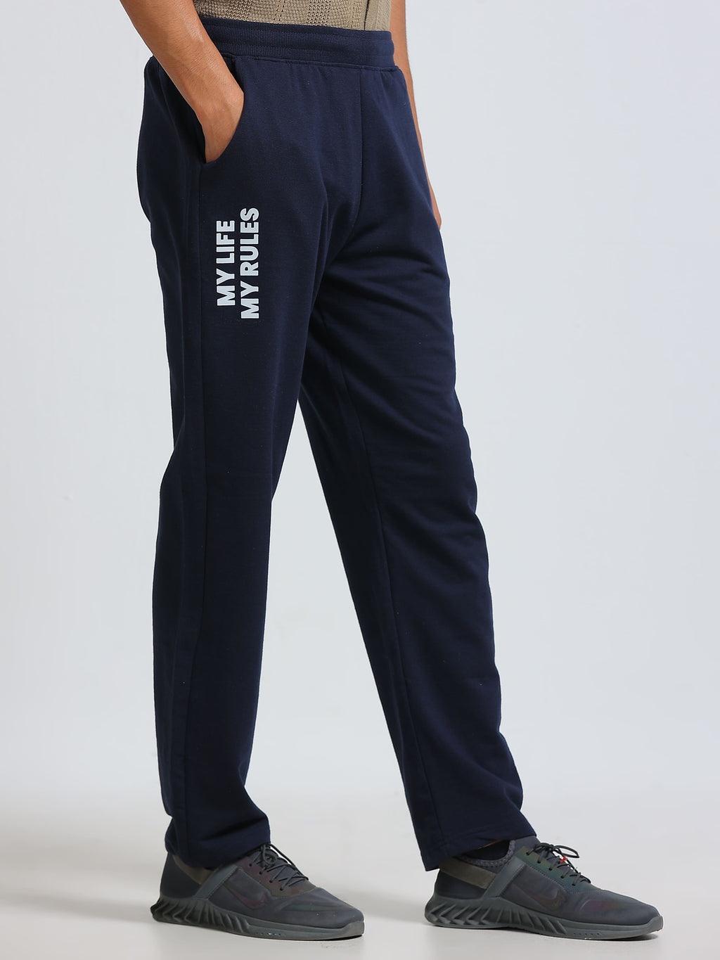 ARDEUR ZEAL IN YOU Men's Cotton Blend Track Pants - Navy