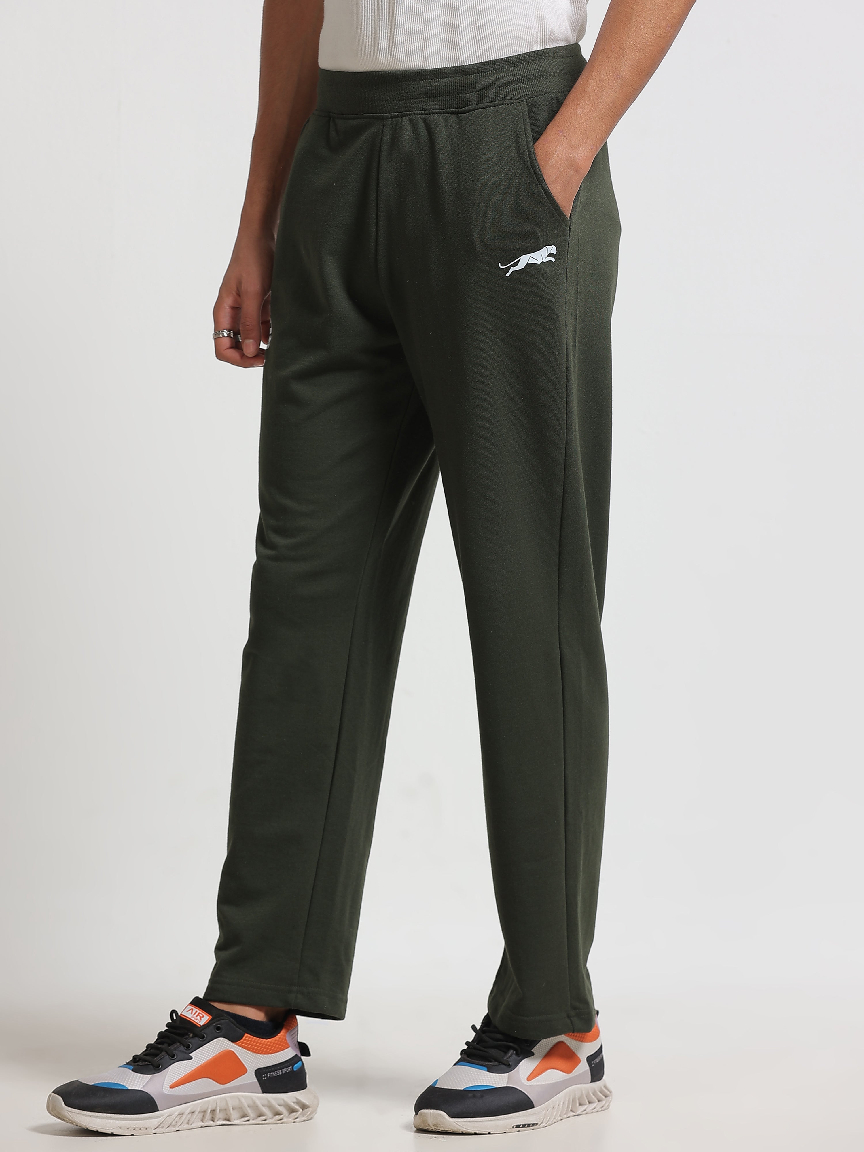 ARDEUR ZEAL IN YOU Men's Cotton Blend Track Pants - Olive