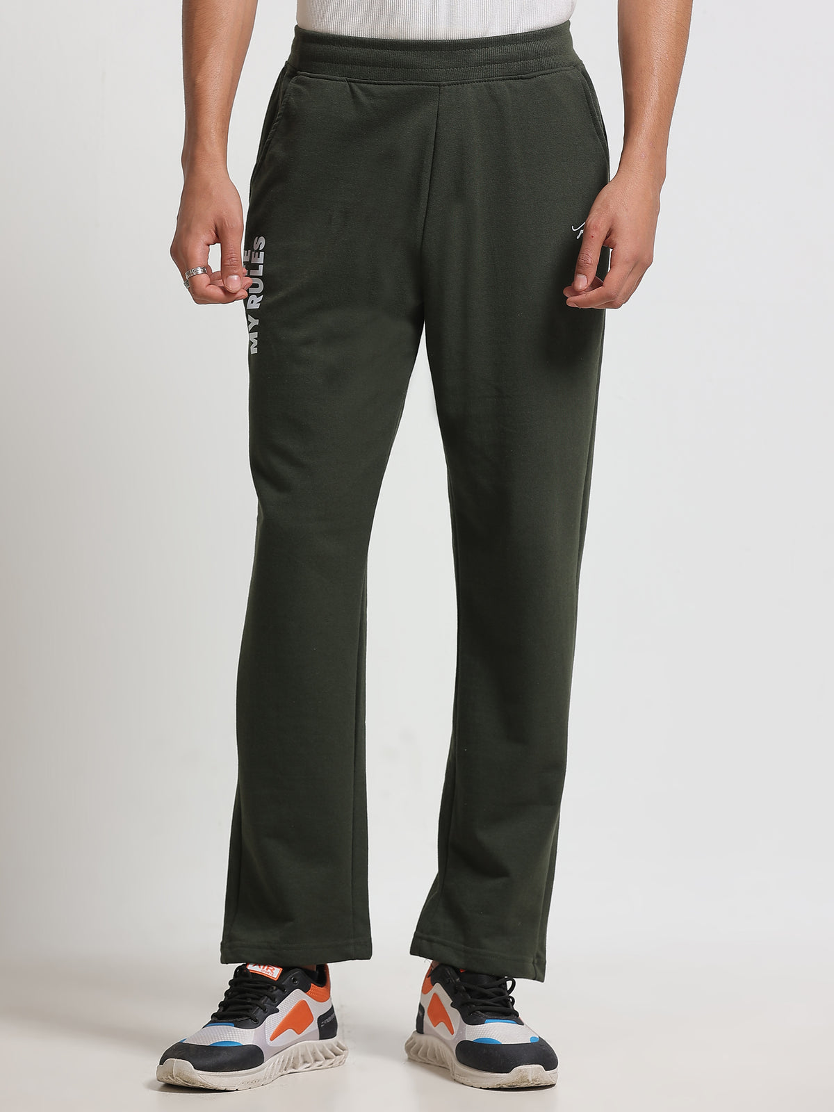 ARDEUR ZEAL IN YOU Men's Cotton Blend Track Pants - Olive