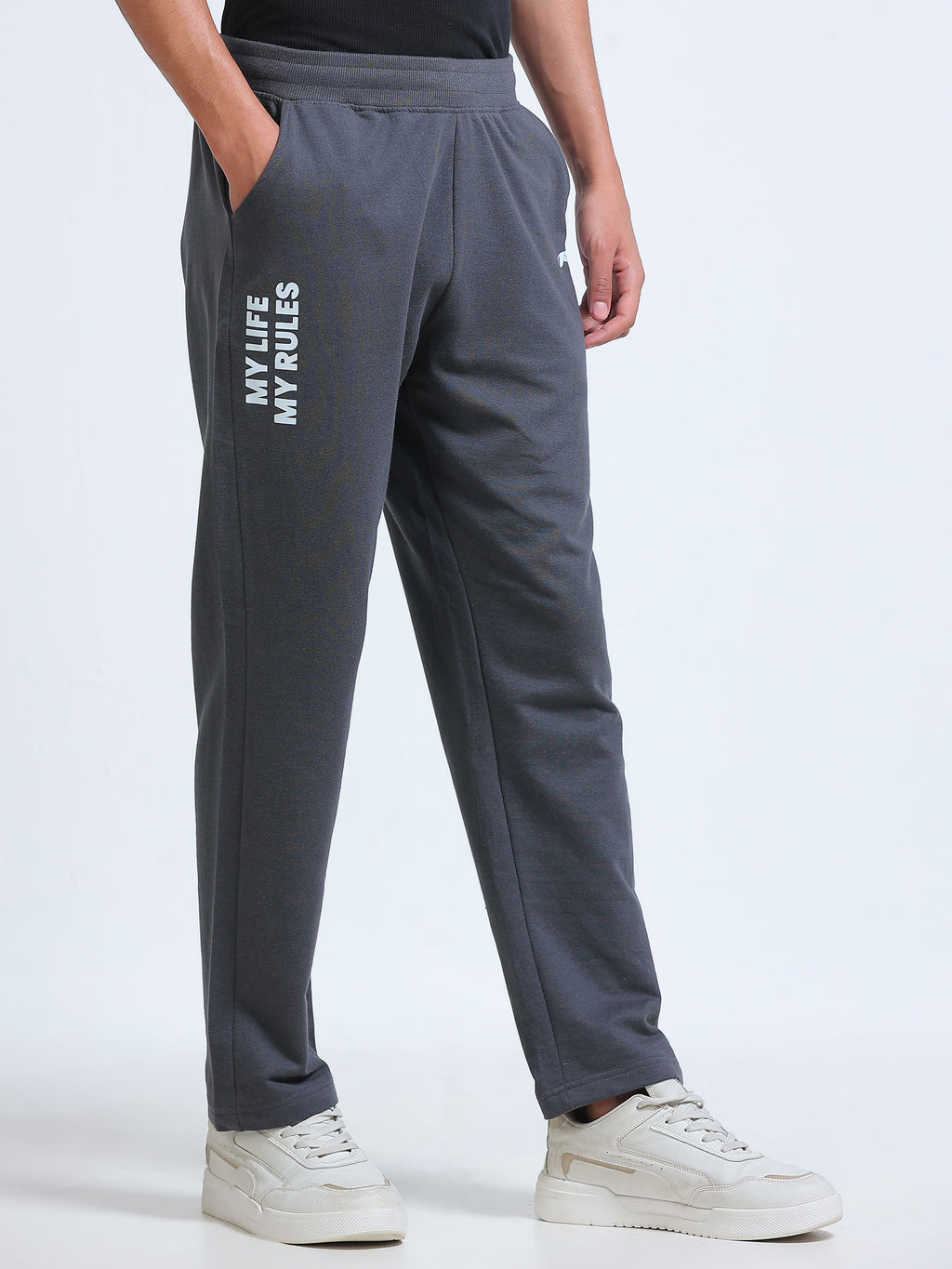 ARDEUR ZEAL IN YOU Men's Cotton Blend Track Pants - Steel Grey