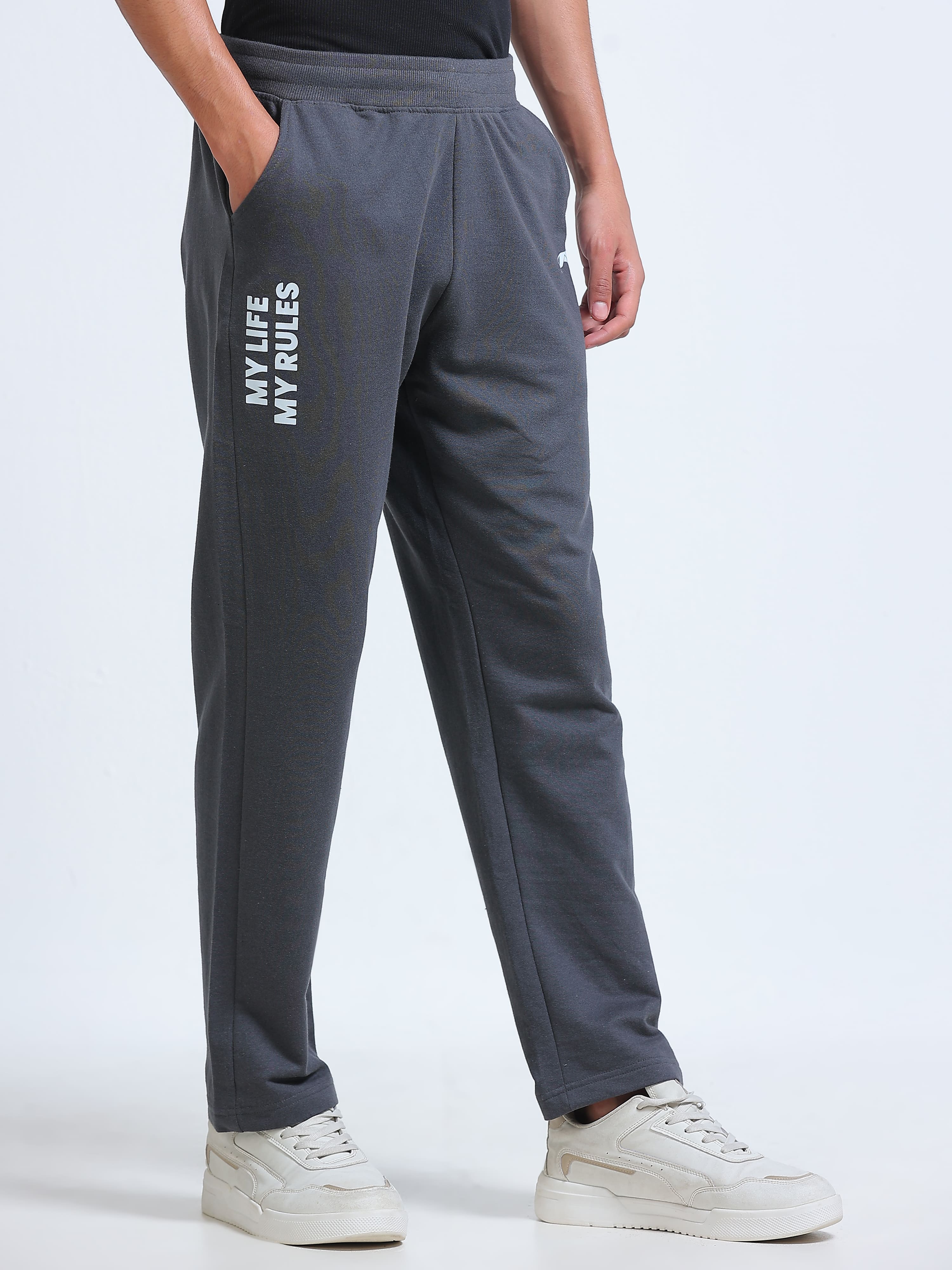 ARDEUR ZEAL IN YOU Men's Cotton Blend Track Pants - Steel Grey