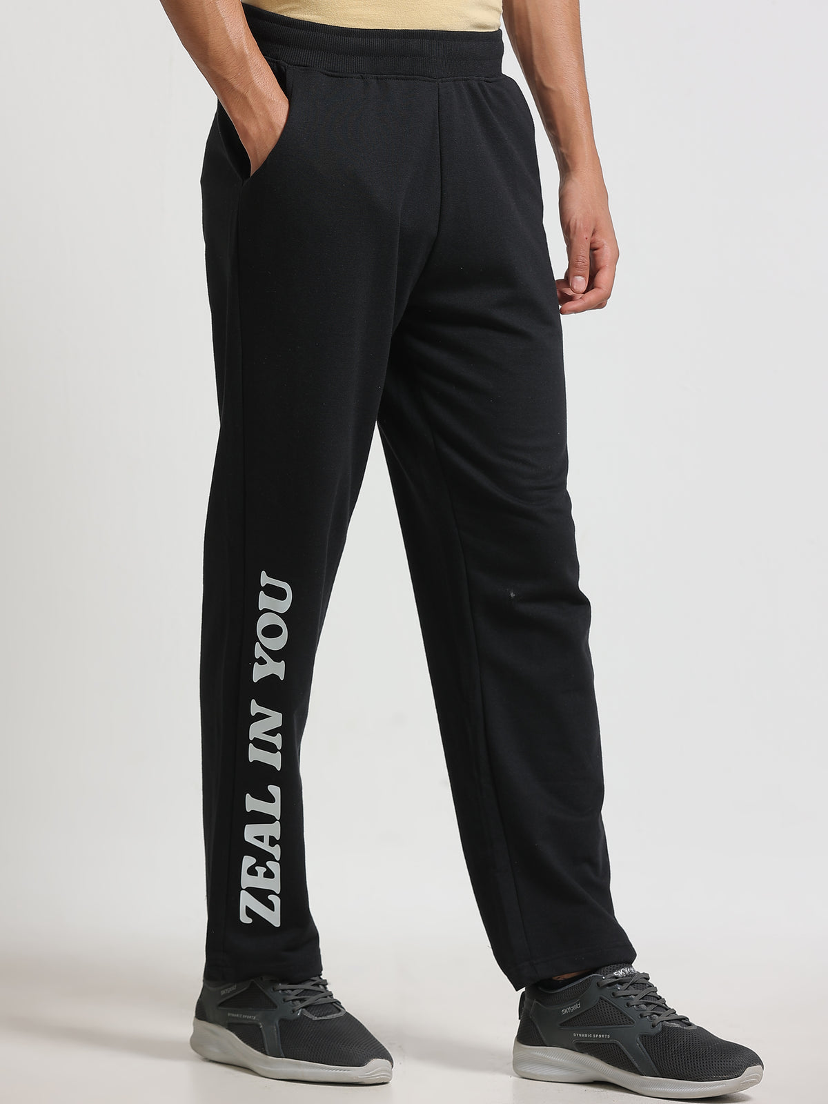 ARDEUR ZEAL IN YOU Men's Regular Fit Track Pants - Black