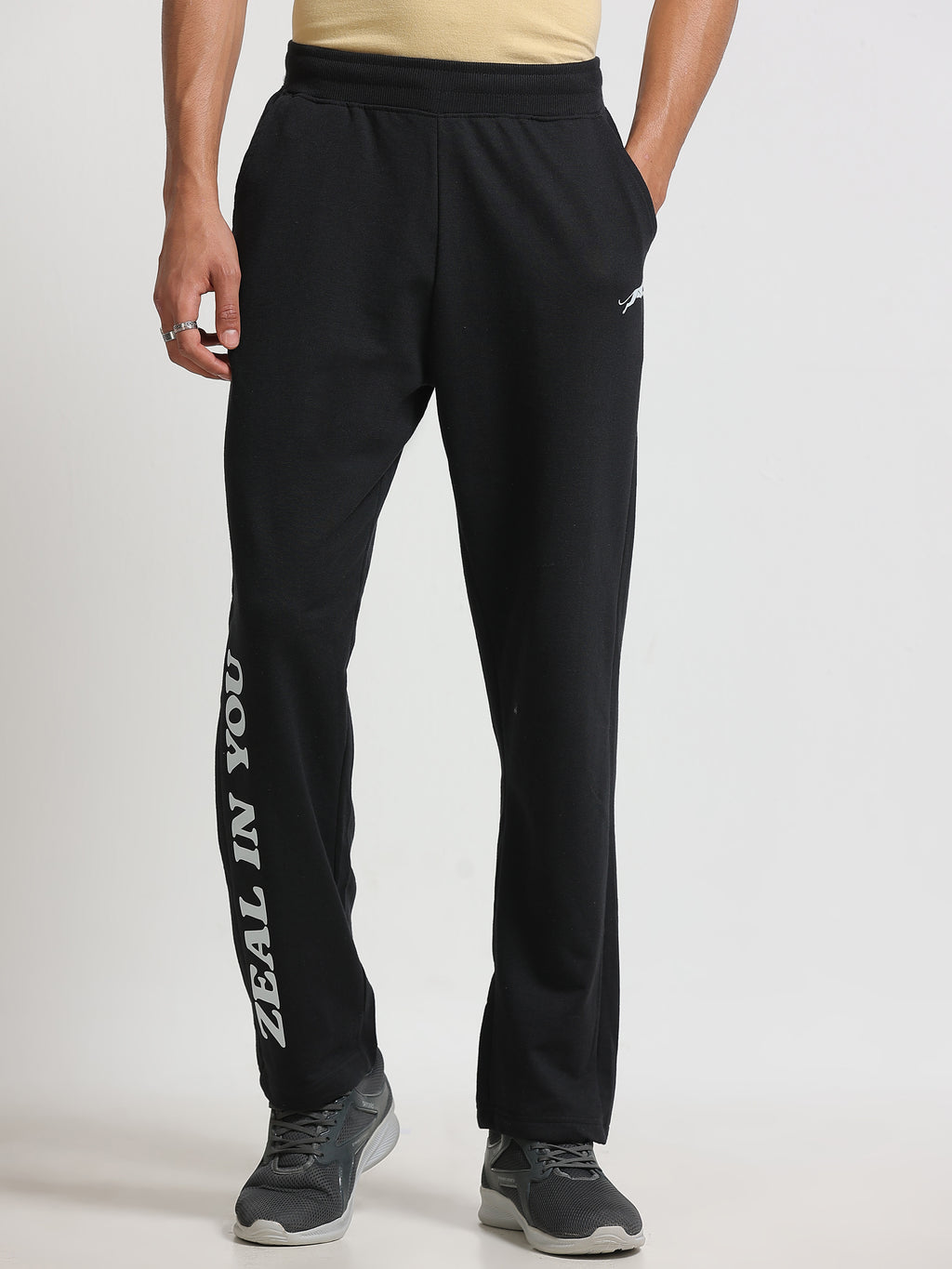 ARDEUR ZEAL IN YOU Men's Regular Fit Track Pants - Black
