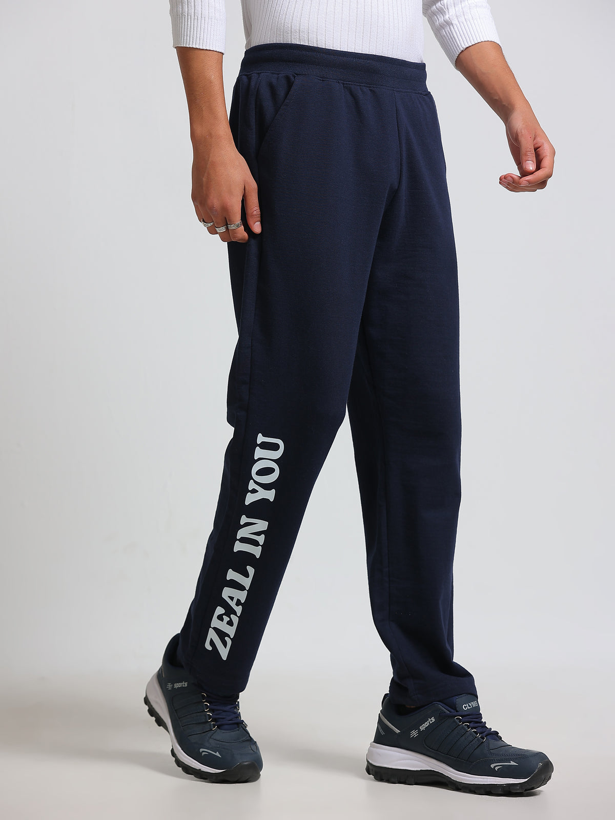 ARDEUR ZEAL IN YOU Men's Regular Fit Track Pants - Navy