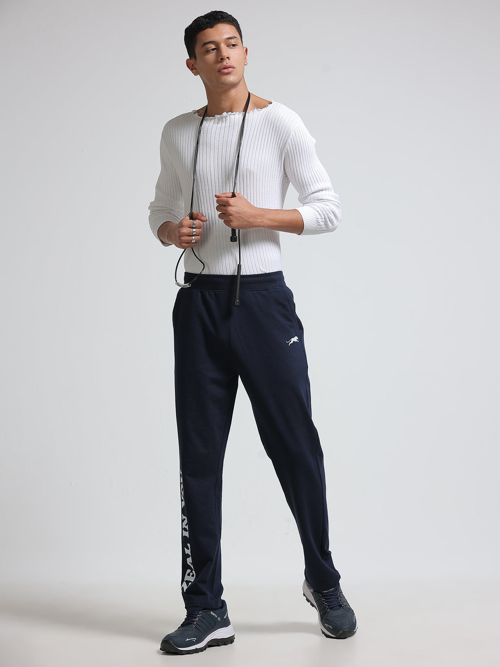 ARDEUR ZEAL IN YOU Men's Regular Fit Track Pants - Navy