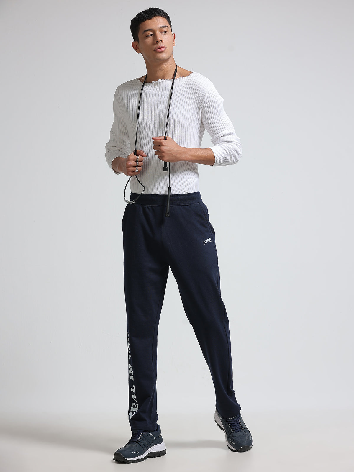ARDEUR ZEAL IN YOU Men's Regular Fit Track Pants - Navy