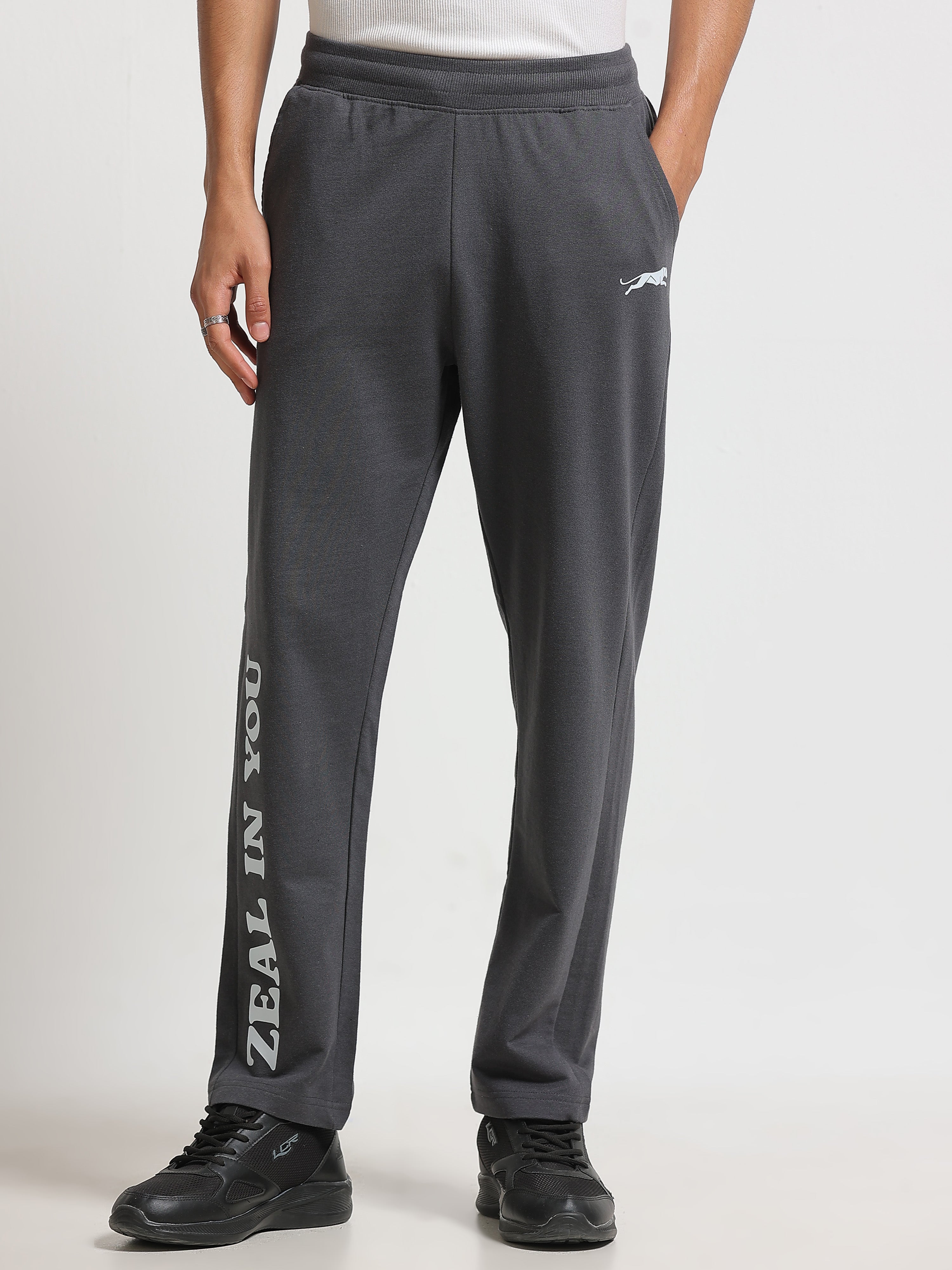 ARDEUR ZEAL IN YOU Men's Regular Fit Track Pants - Steel Grey