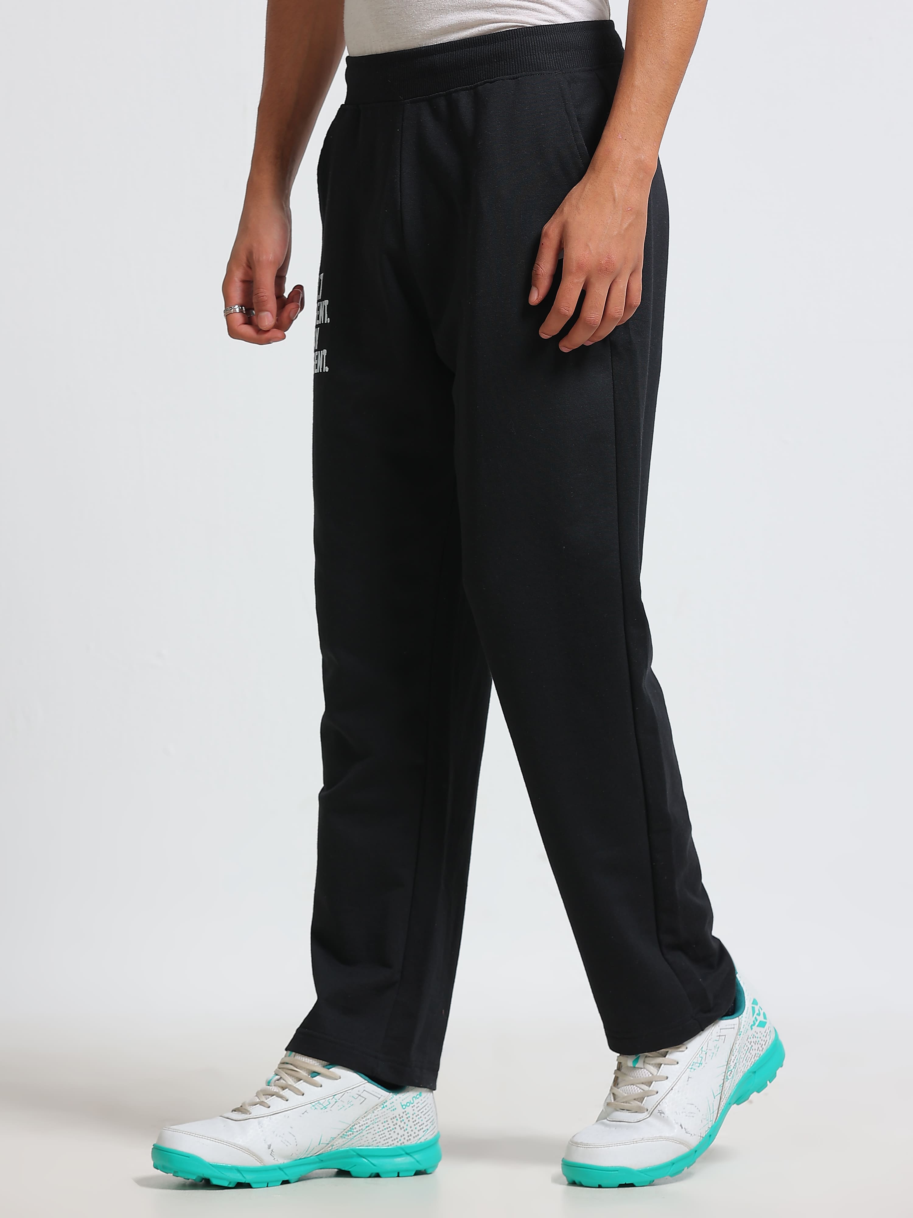 ARDEUR ZEAL IN YOU Men's Regular Fit Blend Track Pants - Black