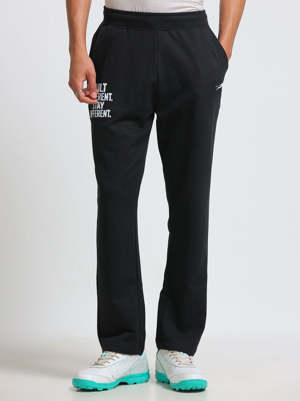 ARDEUR ZEAL IN YOU Men's Regular Fit Blend Track Pants - Black