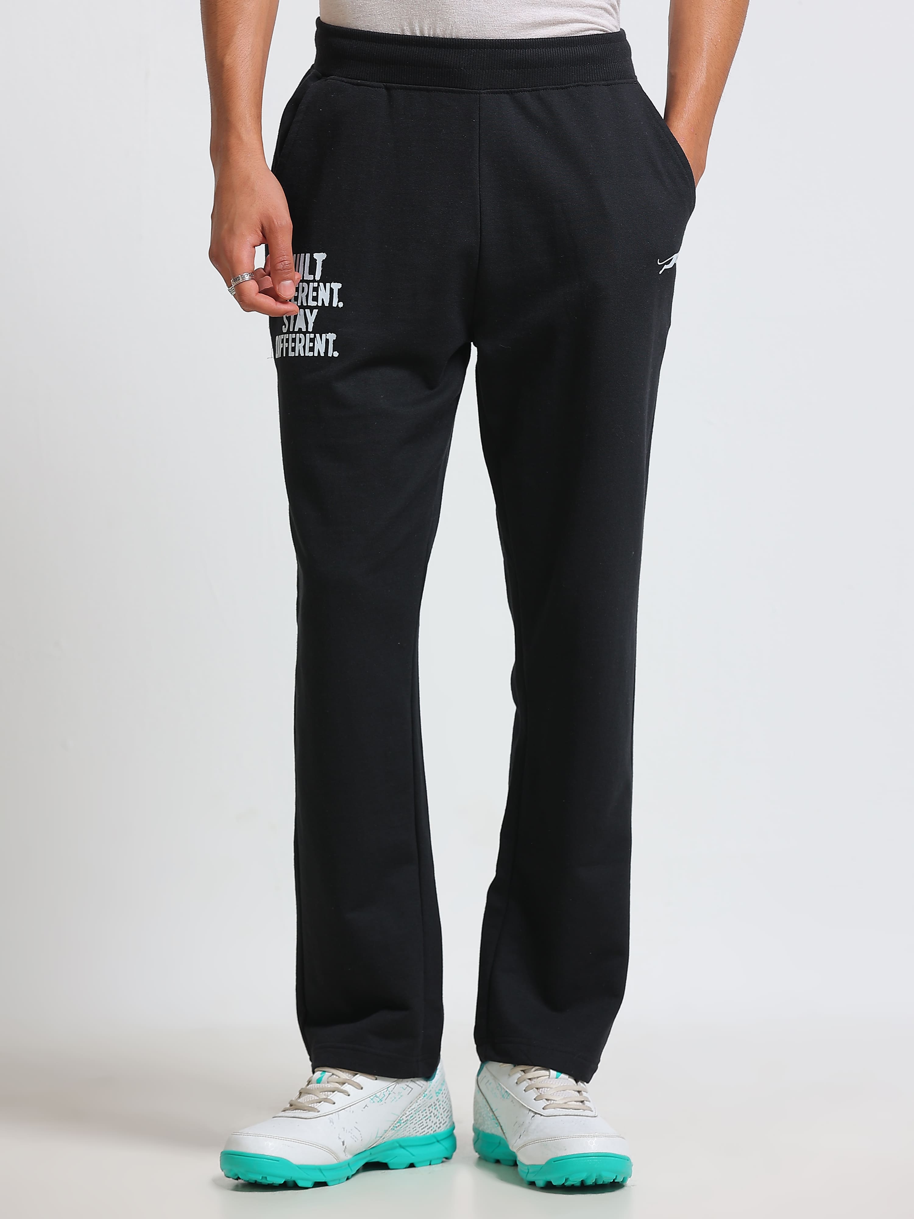ARDEUR ZEAL IN YOU Men's Regular Fit Blend Track Pants - Black