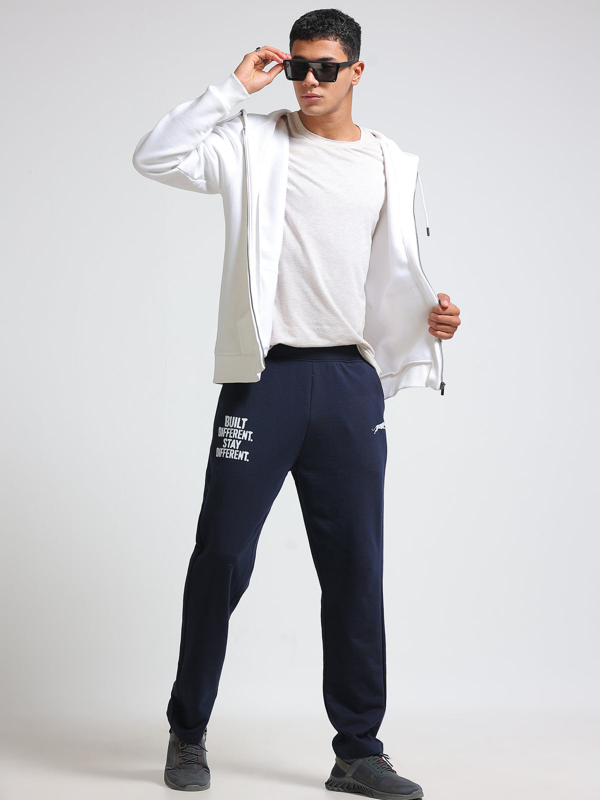 ARDEUR ZEAL IN YOU Men's Regular Fit Blend Track Pants - Navy