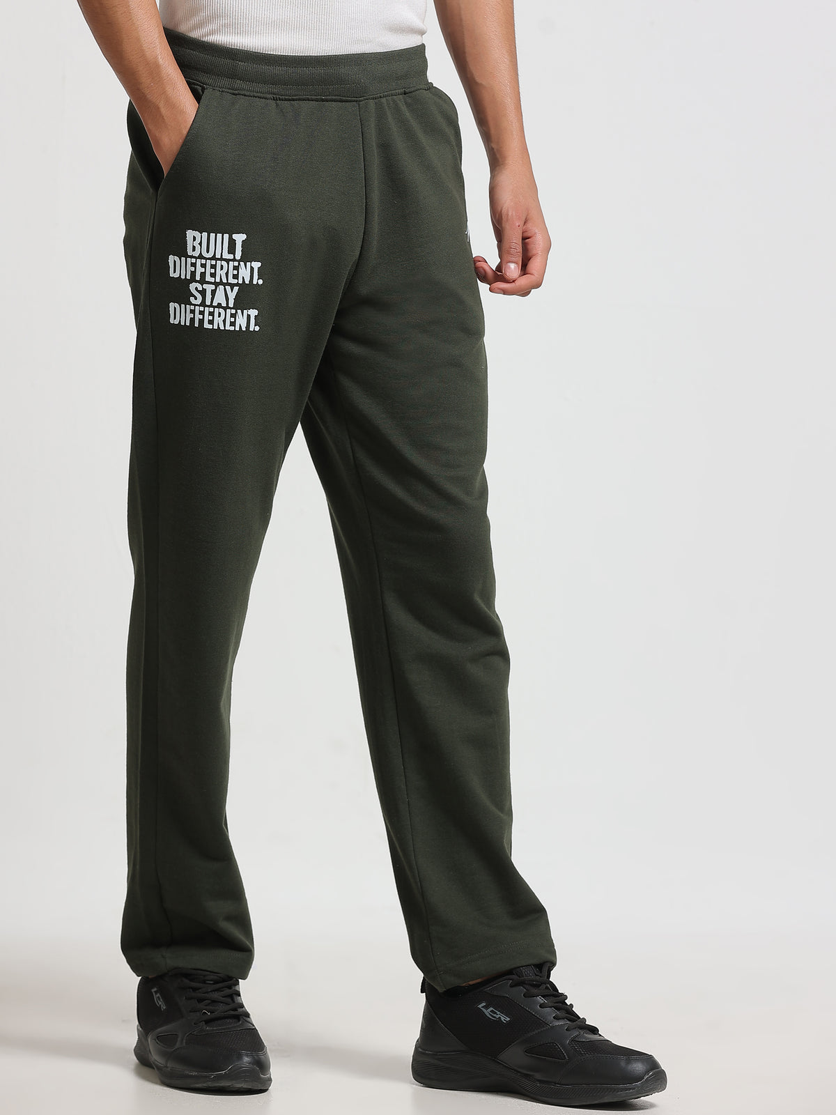 ARDEUR ZEAL IN YOU Men's Regular Fit Blend Track Pants - Olive