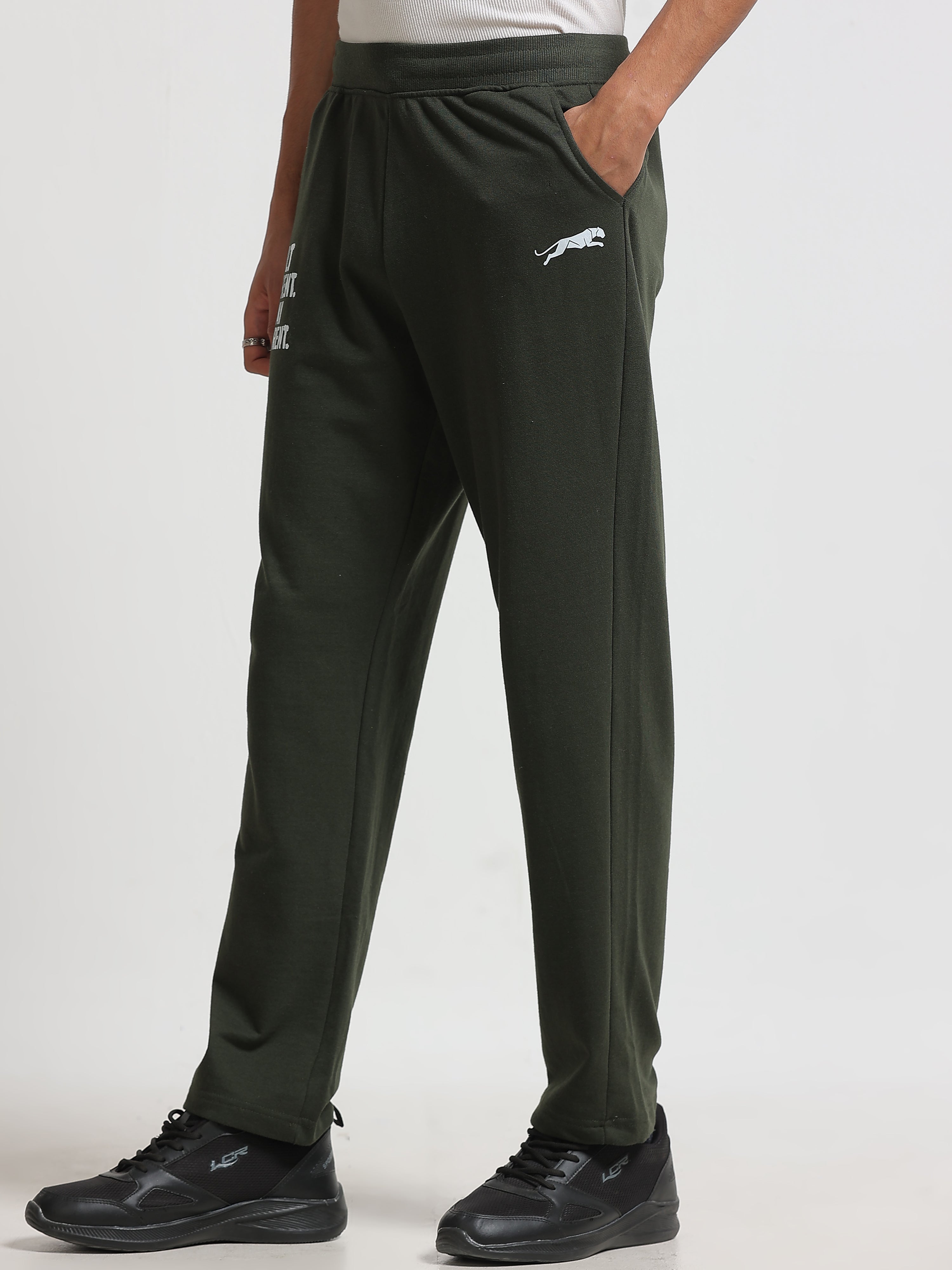 ARDEUR ZEAL IN YOU Men's Regular Fit Blend Track Pants - Olive